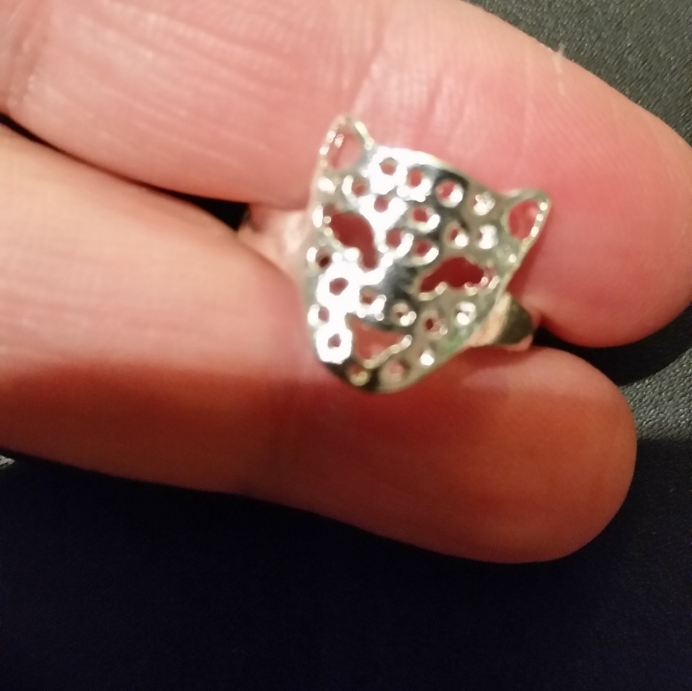 NWT.925Leopard Ring Open Cut Handmade Sterling